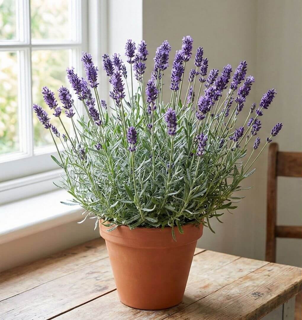 Violetinės tikrosios levandos žiedų varpos