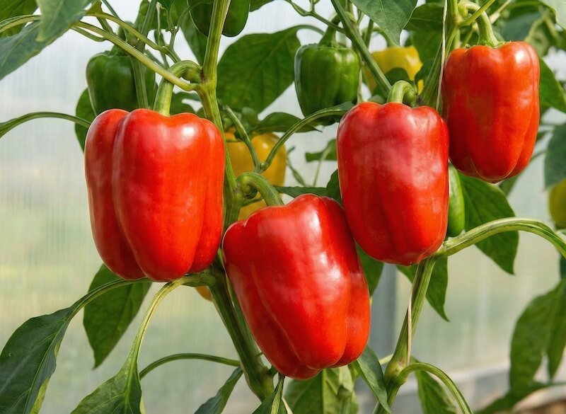 Didelis, geltonas, kubo formos paprikos 'Solario F1' vaisius