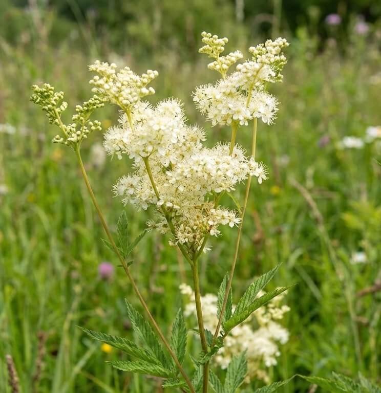 Balti, purūs paprastosios vingiorykštės žiedynai