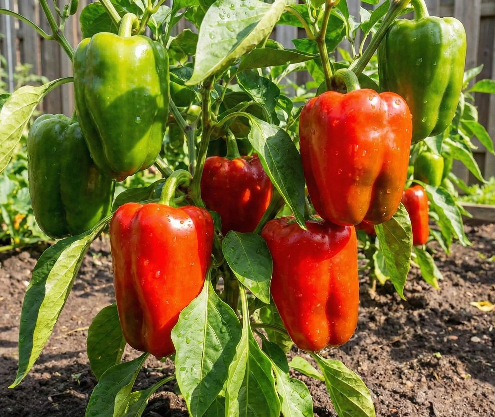 Raudonas, kubo formos paprikos 'California Wonder' vaisius