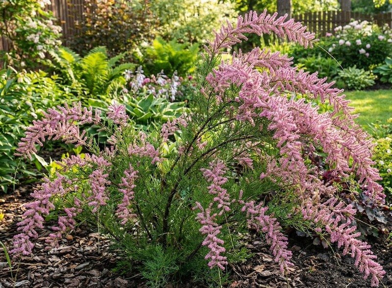 Šviesiai rožiniai, smulkūs keturkuokio eglūno žiedai