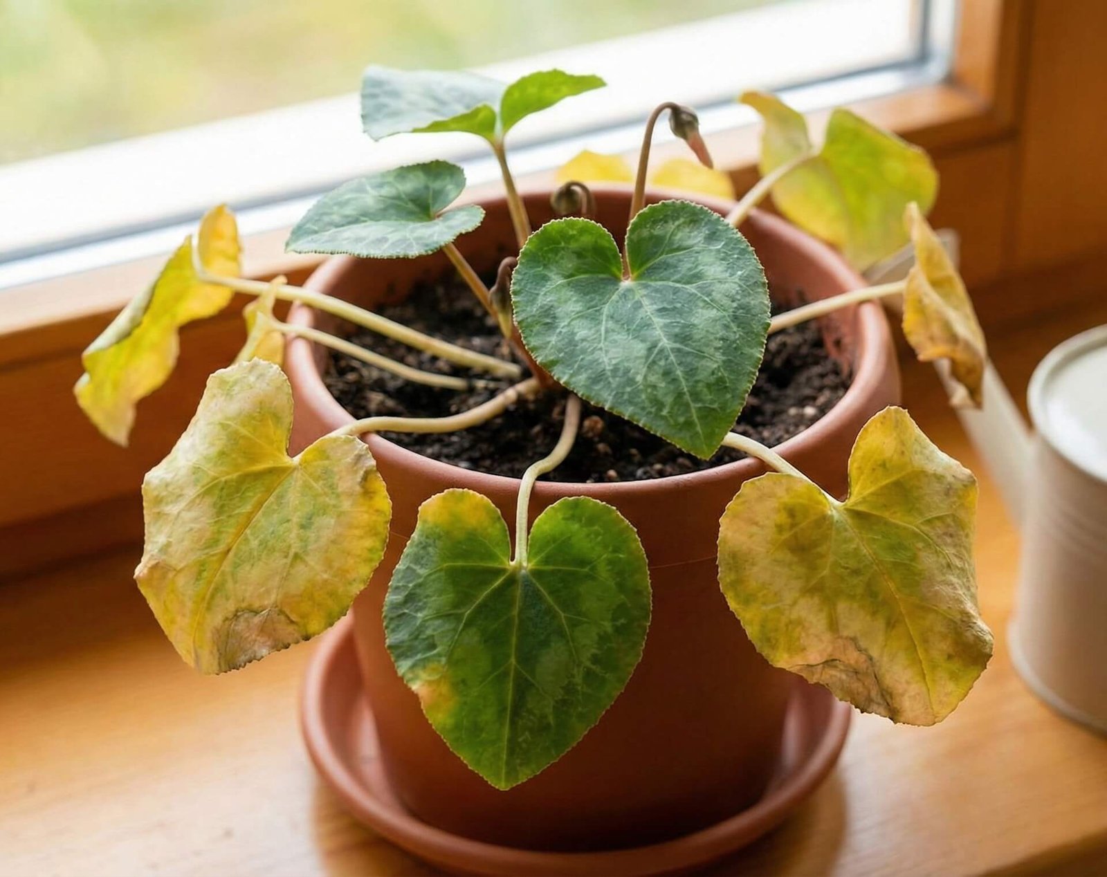 Gelsta ciklameno lapai? 3 pagrindinės priežastys