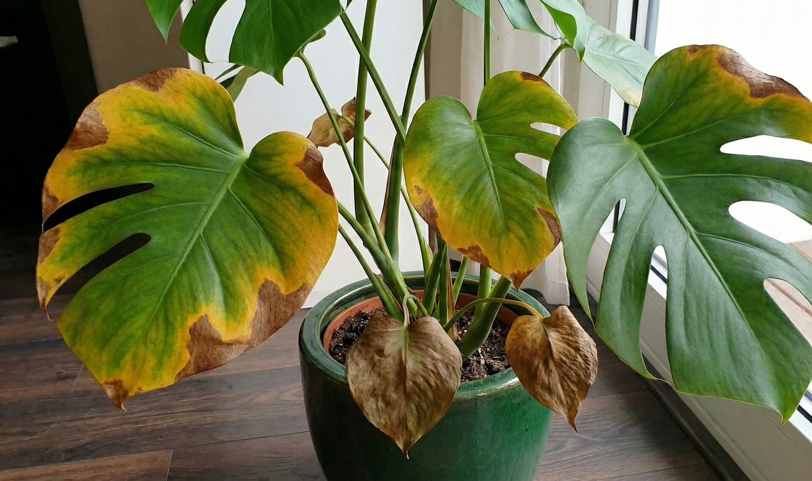 Monsteros lapai gelsta ar ruduoja? 6 priežastys