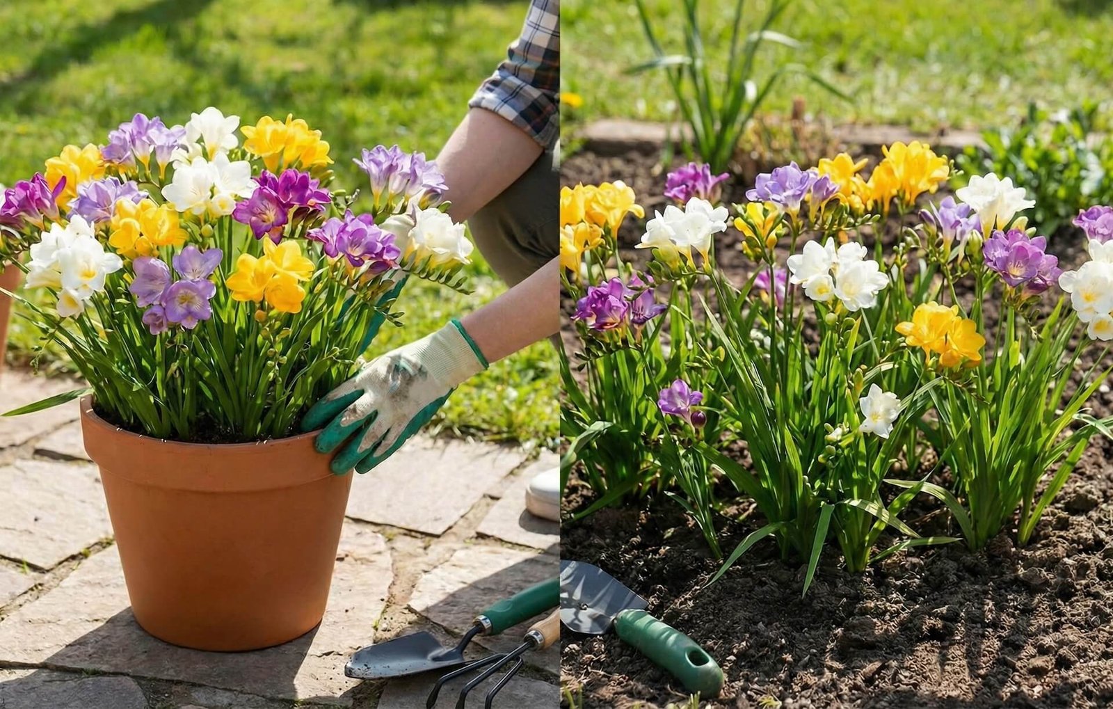 Frezija vazone ar lauke? 3 taisyklės kvapniam žydėjimui