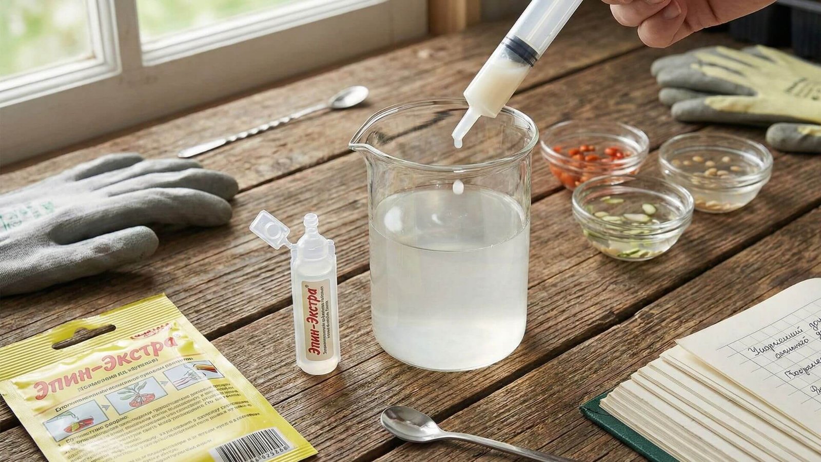 Epinas sėkloms - naudojimas, dozavimas ir mirkymo laikas