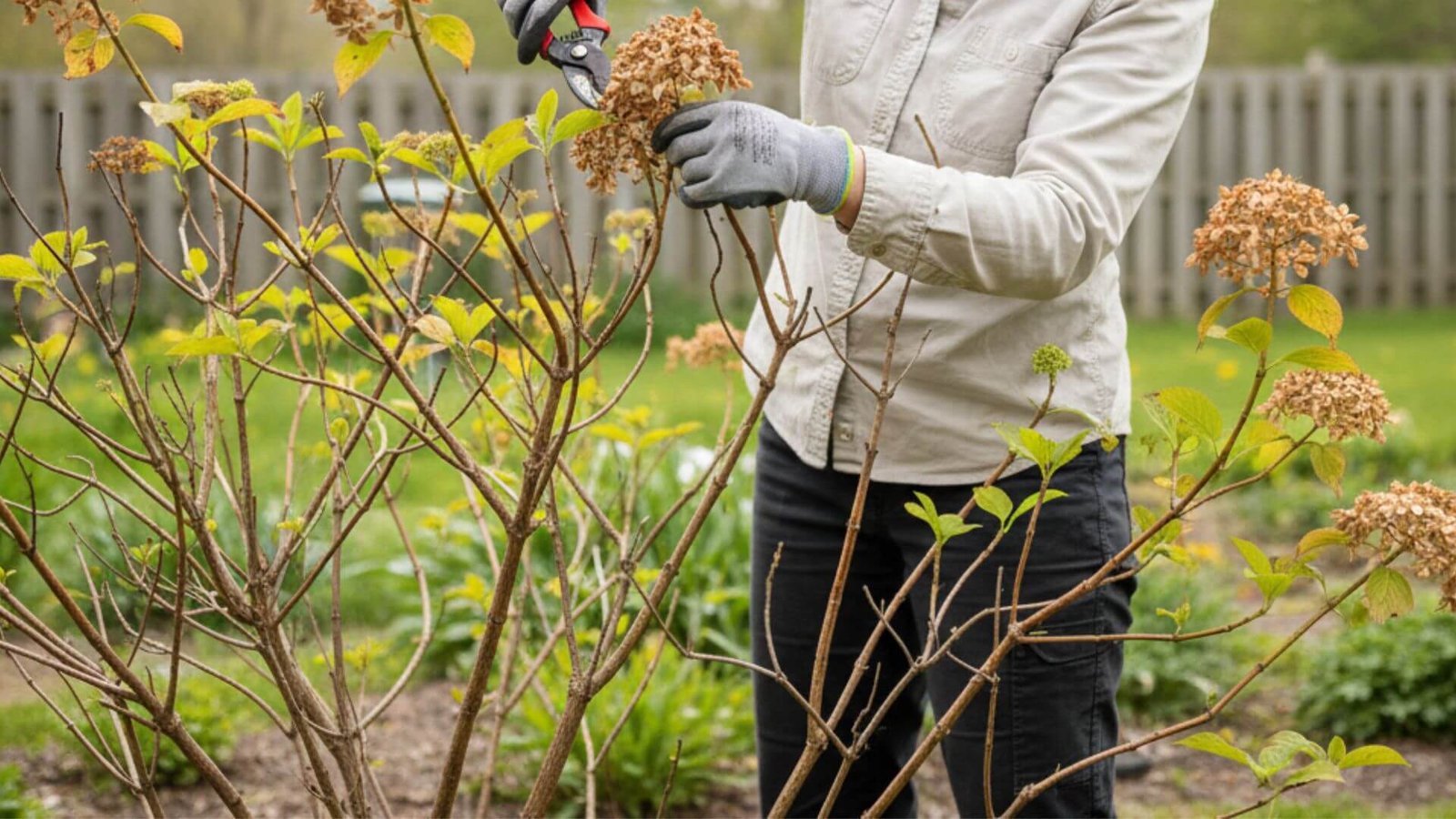 Šluotelinių hortenzijų genėjimas pavasarį