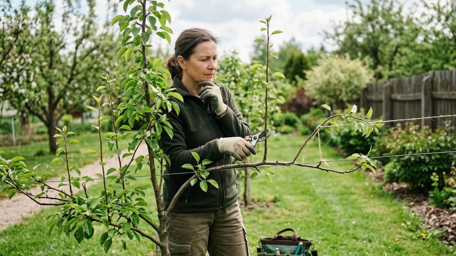 Kriaušių ūglių tvarkymas - genėti ar lankstyti šakas?