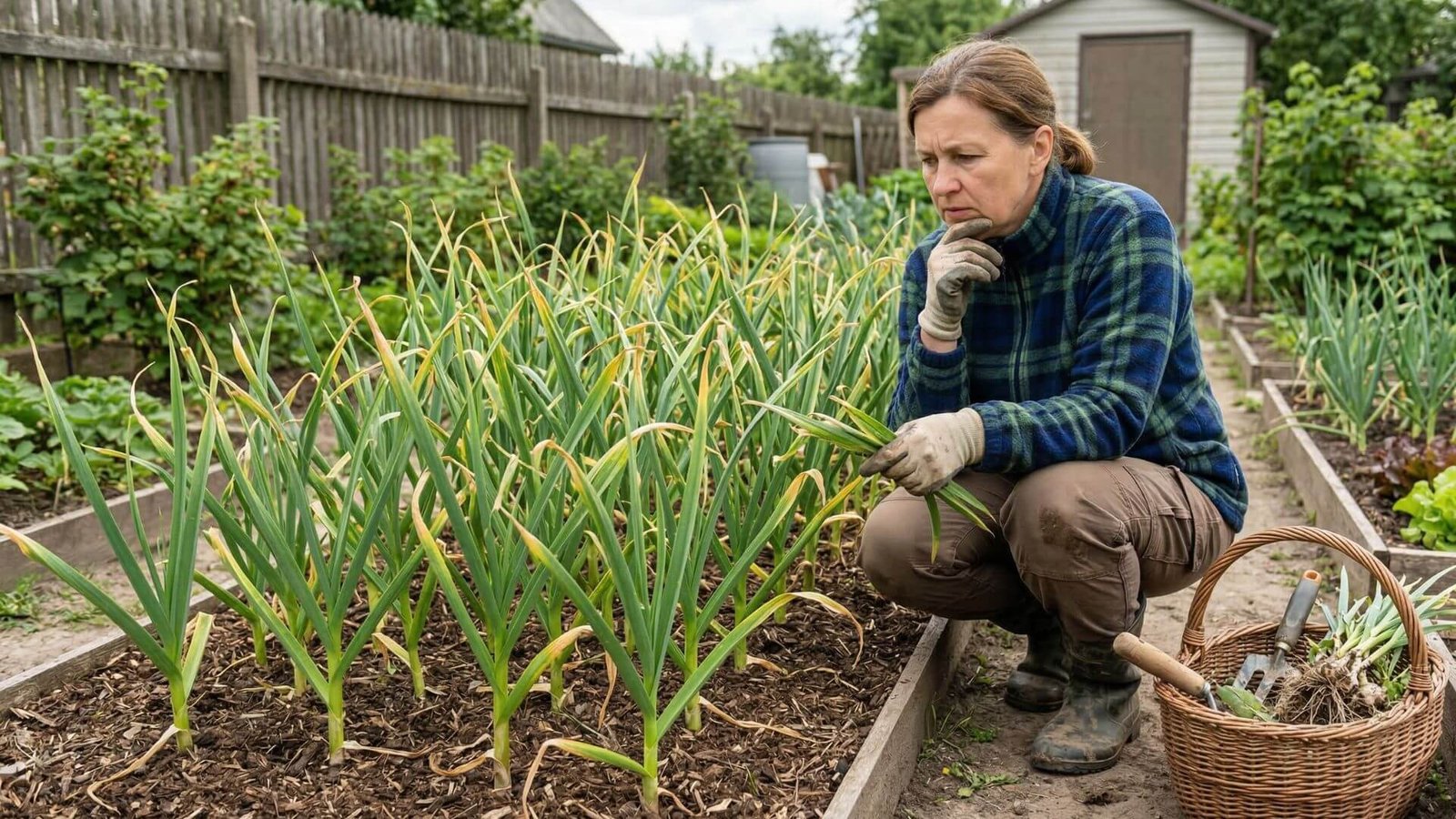 Žieminių česnakų galiukai gelsta? Priežastys ir sprendimai